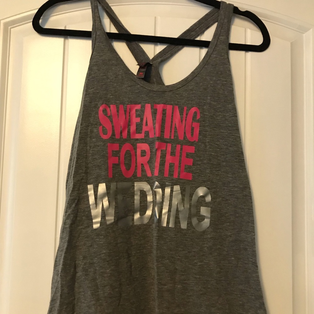 Sweating for the wedding tank